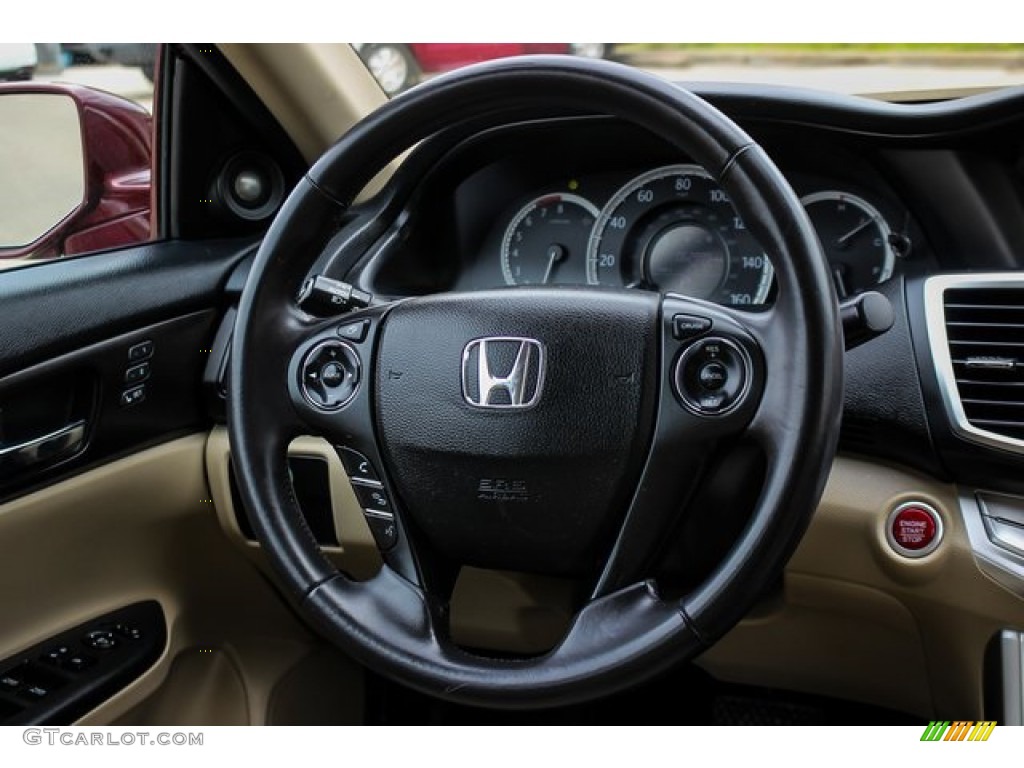 2014 Accord EX-L V6 Sedan - Basque Red Pearl II / Ivory photo #33