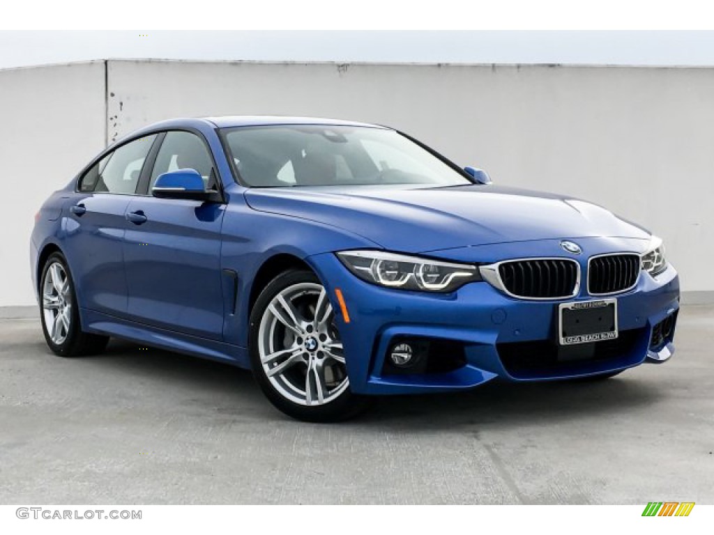 2019 4 Series 440i Gran Coupe - Estoril Blue Metallic / Coral Red photo #12