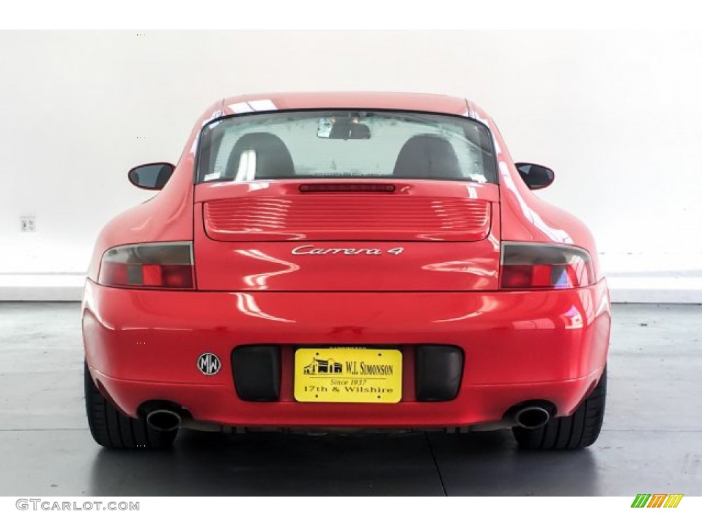 2001 911 Carrera 4 Coupe - Guards Red / Natural Brown photo #3