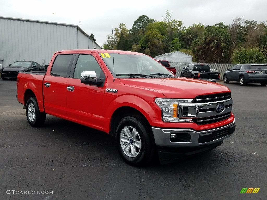 2018 F150 XLT SuperCrew - Race Red / Light Camel photo #7