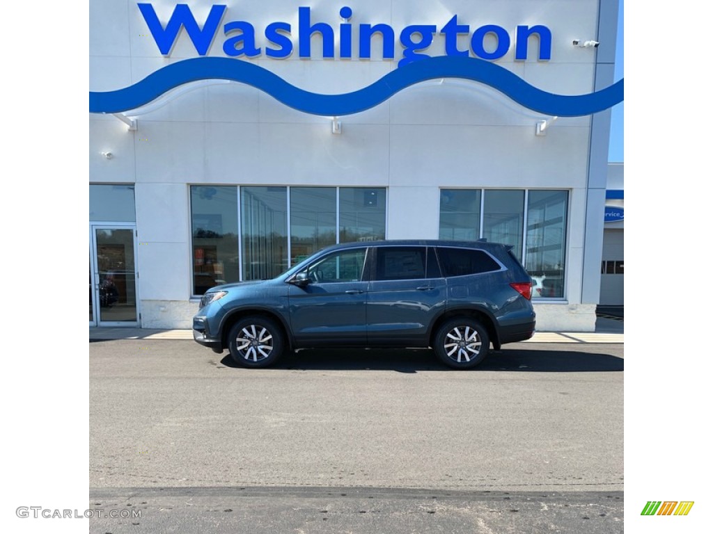 2019 Pilot EX-L AWD - Steel Sapphire Metallic / Gray photo #1