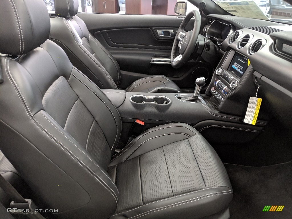 Ebony Interior 2019 Ford Mustang GT Premium Convertible Photo #132340742