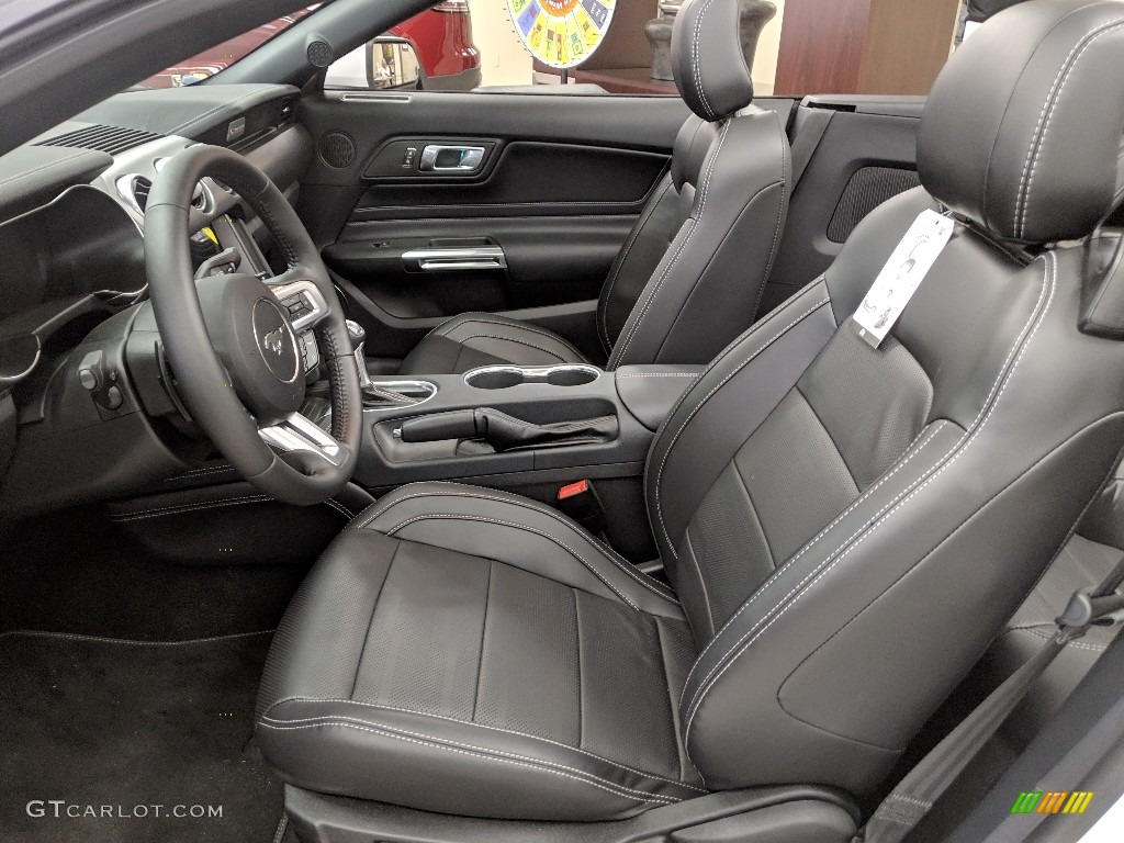 Ebony Interior 2019 Ford Mustang GT Premium Convertible Photo #132340868