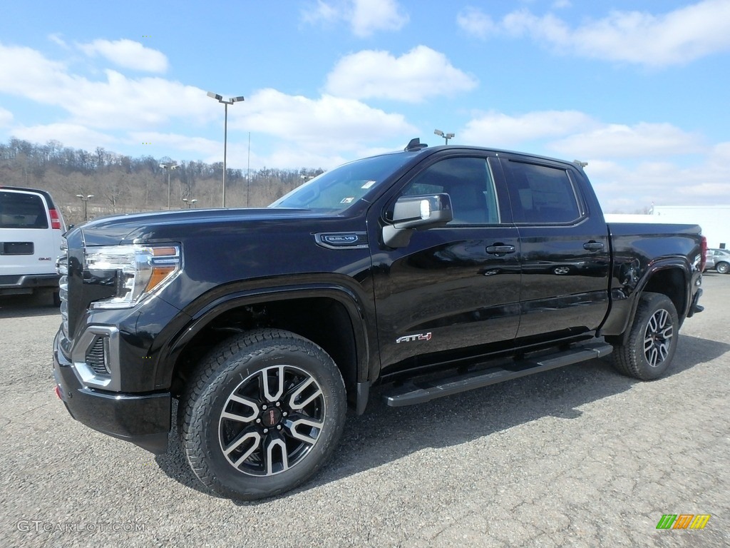 Onyx Black 2019 GMC Sierra 1500 AT4 Crew Cab 4WD Exterior Photo #132341426