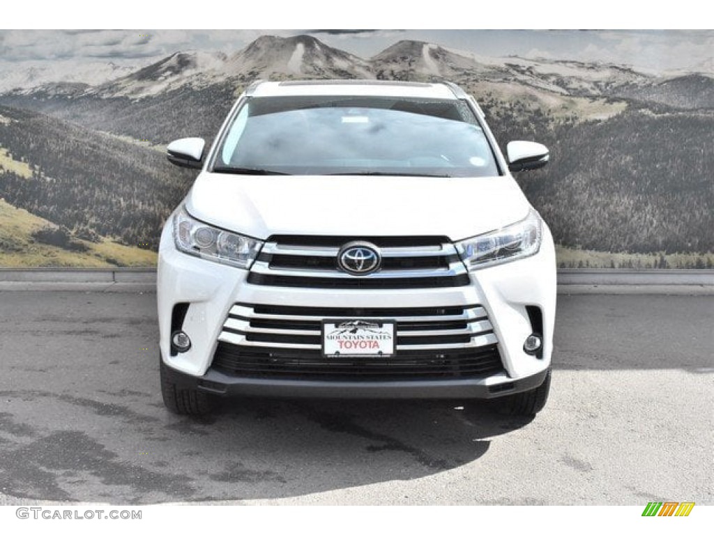 2019 Highlander Limited Platinum AWD - Blizzard Pearl White / Saddle Tan photo #2