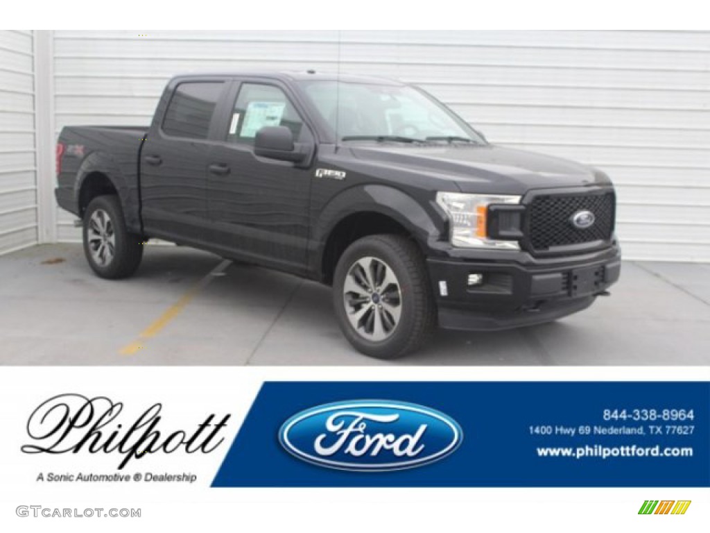 2019 F150 STX SuperCrew - Agate Black / Black photo #1