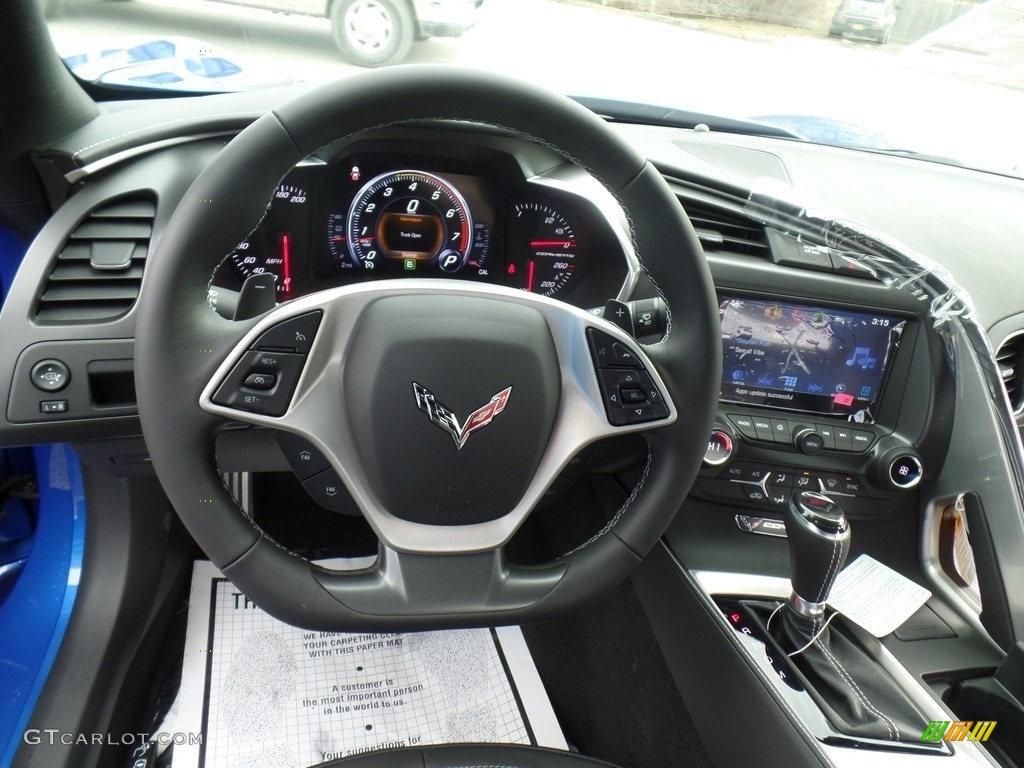 2019 Chevrolet Corvette Stingray Coupe Black Steering Wheel Photo #132351620