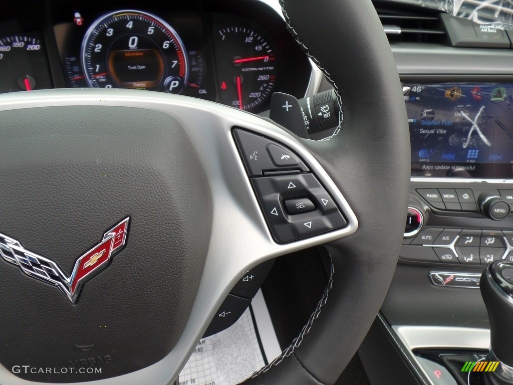 2019 Chevrolet Corvette Stingray Coupe Black Steering Wheel Photo #132351672