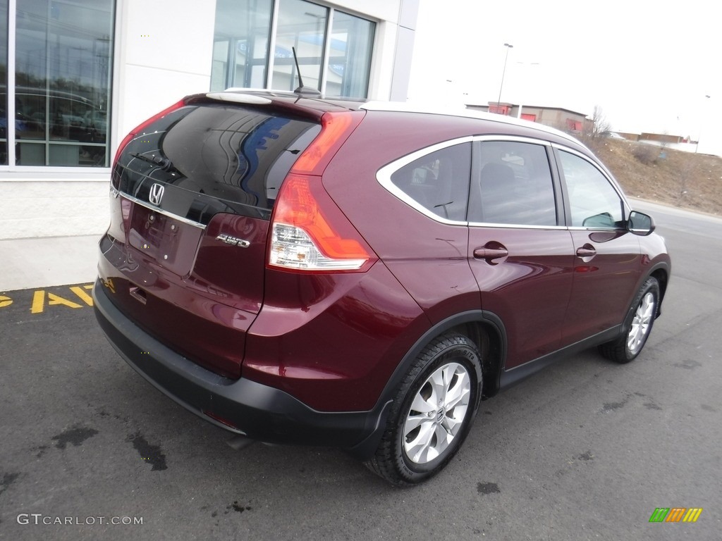 2013 CR-V EX-L AWD - Basque Red Pearl II / Gray photo #9