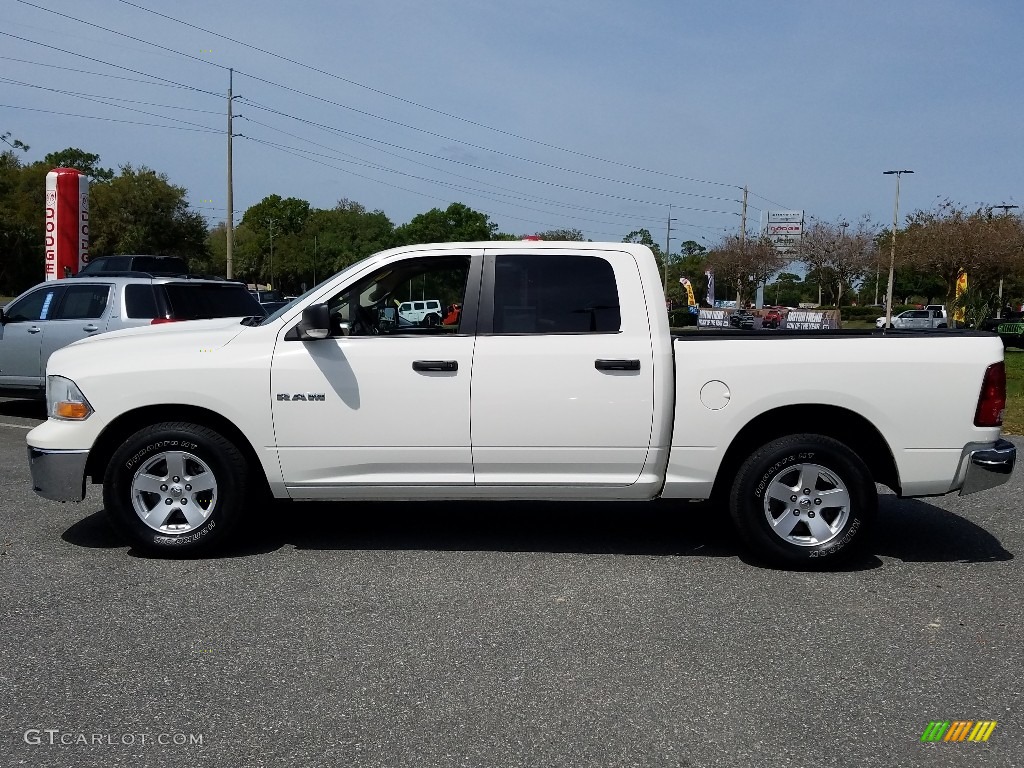 2009 Ram 1500 SLT Crew Cab - Stone White / Light Pebble Beige/Bark Brown photo #2