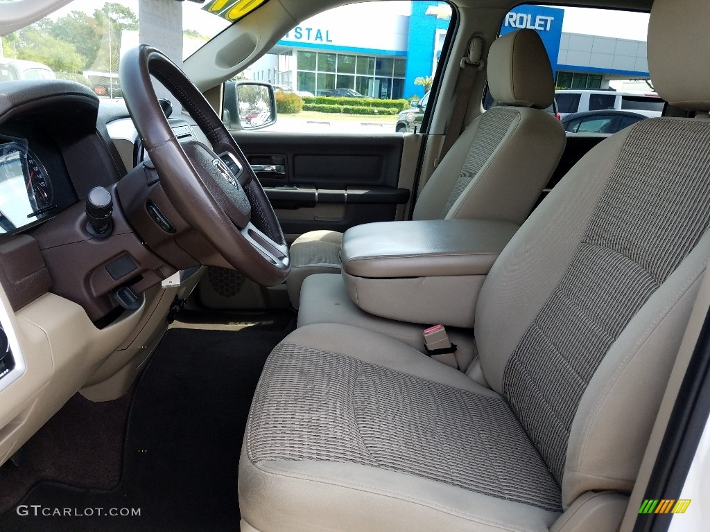 2009 Ram 1500 SLT Crew Cab - Stone White / Light Pebble Beige/Bark Brown photo #9