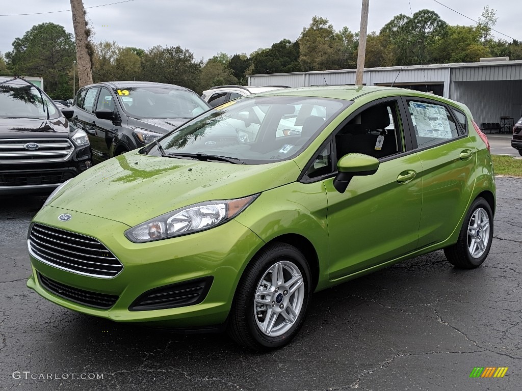 Outrageous Green 2019 Ford Fiesta SE Hatchback Exterior Photo #132356699