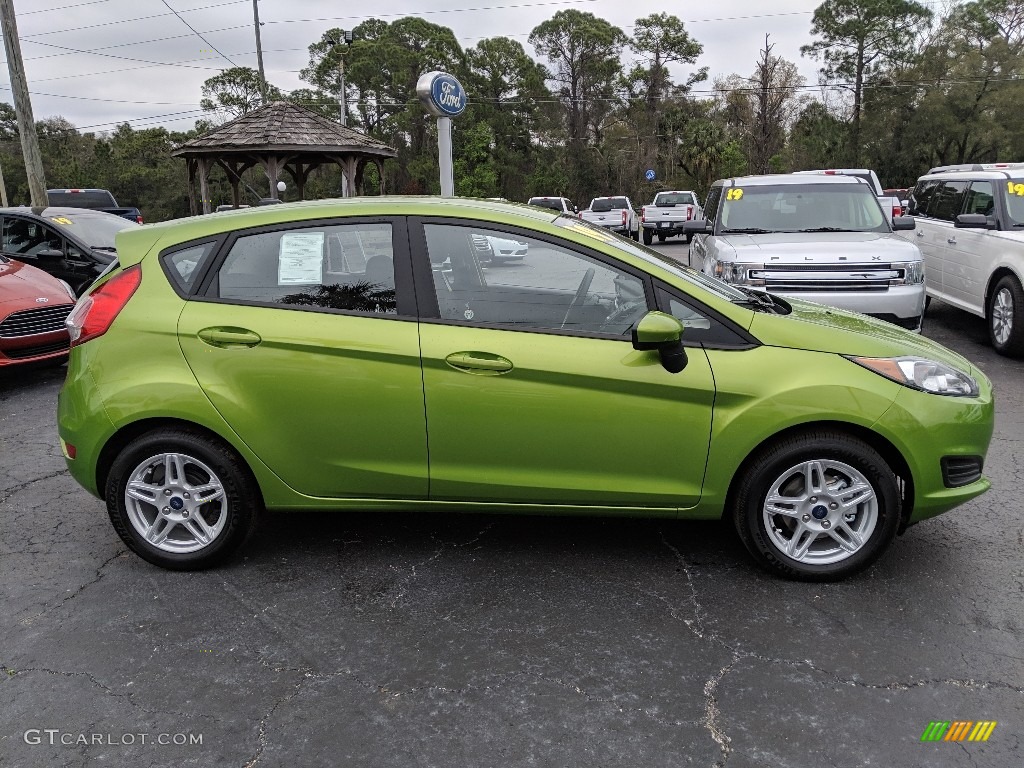 Outrageous Green 2019 Ford Fiesta SE Hatchback Exterior Photo #132356857