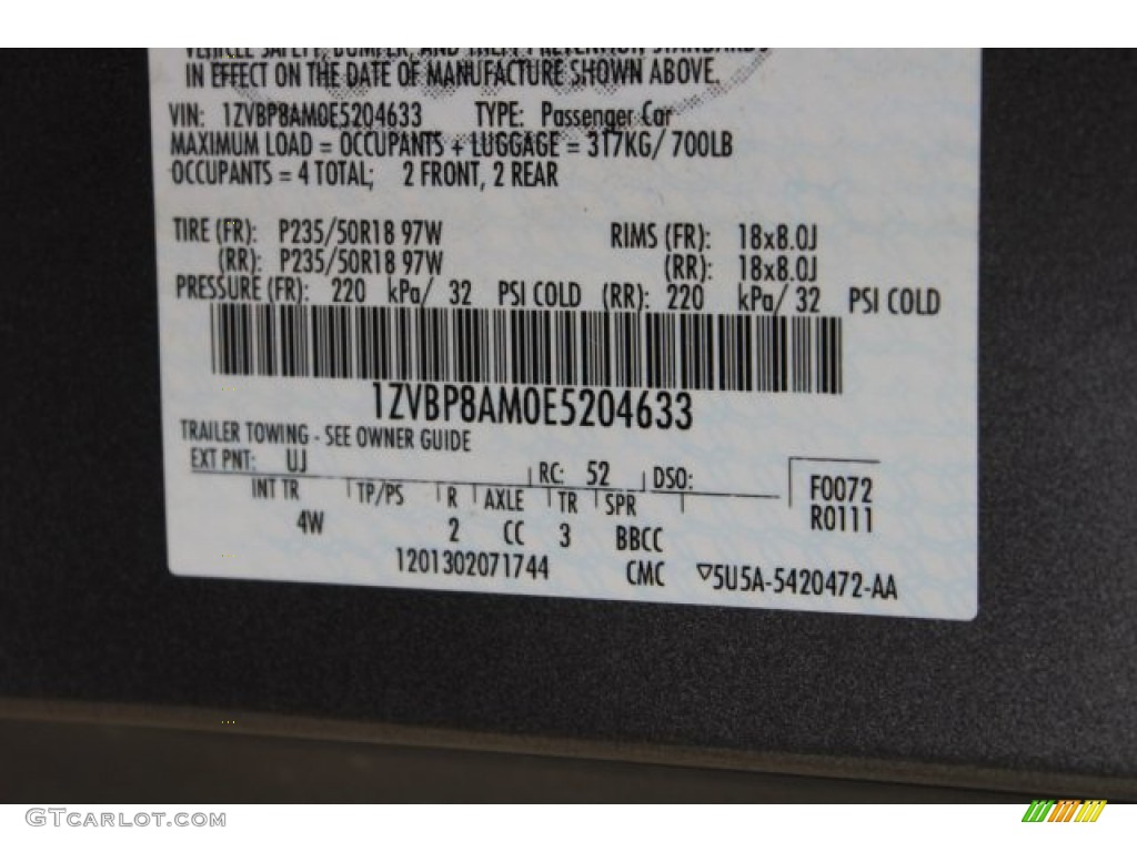 2014 Mustang V6 Premium Coupe - Sterling Gray / Charcoal Black photo #30