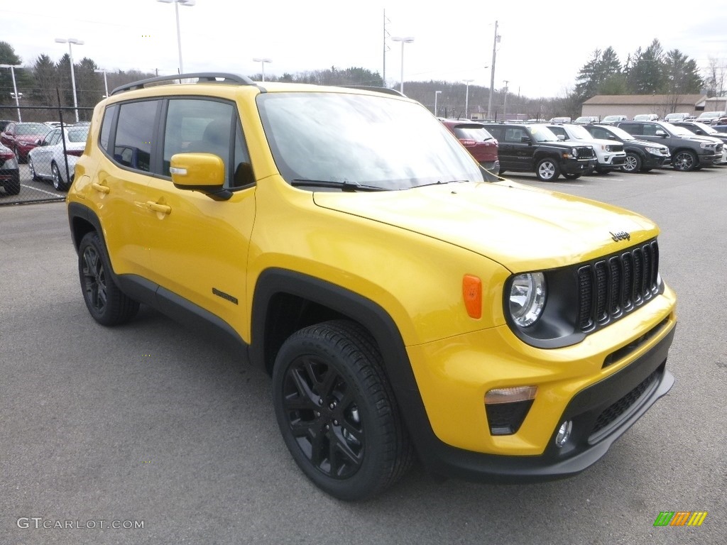 Solar Yellow 2019 Jeep Renegade Latitude 4x4 Exterior Photo #132361244