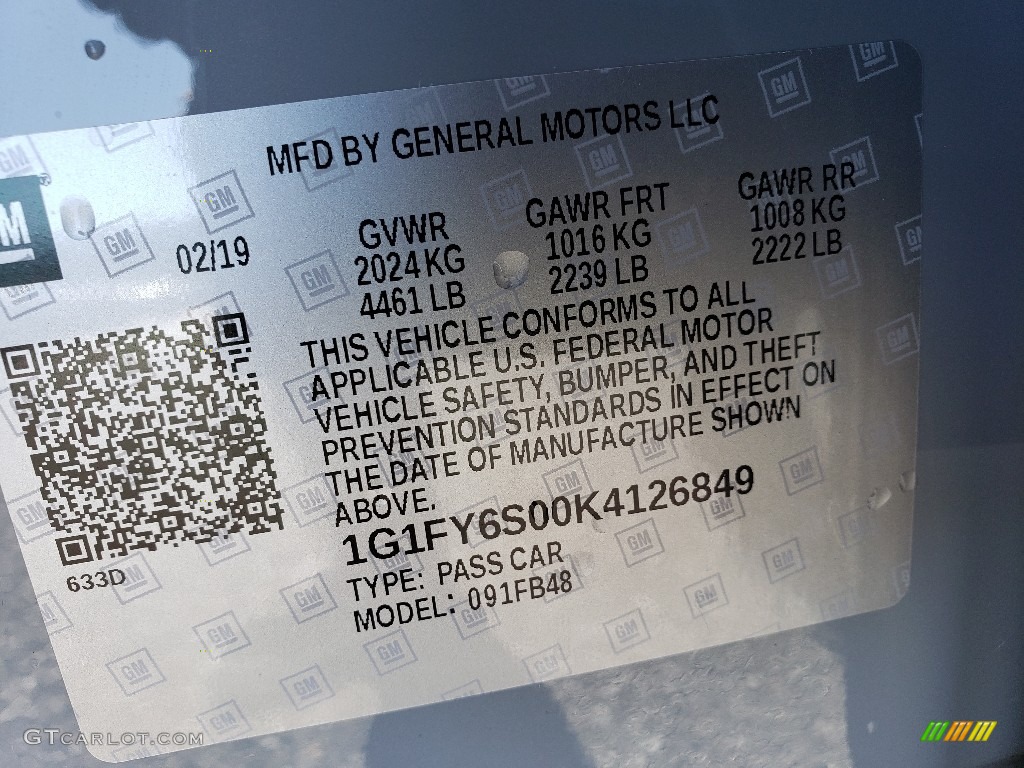 2019 Bolt EV LT - Slate Gray Metallic / Dark Galvanized/­Sky Cool Gray photo #9