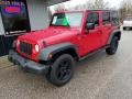 Flame Red 2008 Jeep Wrangler Unlimited X 4x4