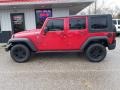 2008 Flame Red Jeep Wrangler Unlimited X 4x4  photo #2