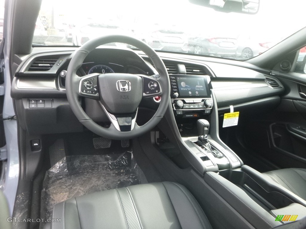 Black Interior 2019 Honda Civic EX-L Sedan Photo #132366712