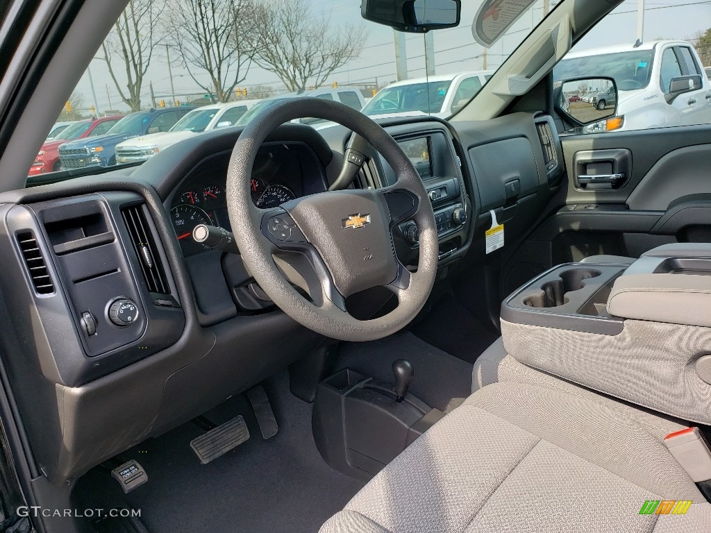 Dark Ash/Jet Black Interior 2019 Chevrolet Silverado LD Custom Double Cab 4x4 Photo #132367417