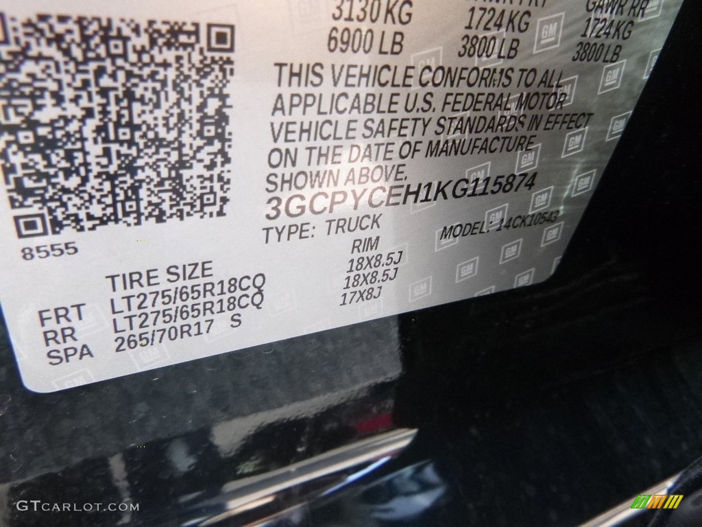 2019 Silverado 1500 Custom Z71 Trail Boss Crew Cab 4WD - Black / Jet Black photo #17