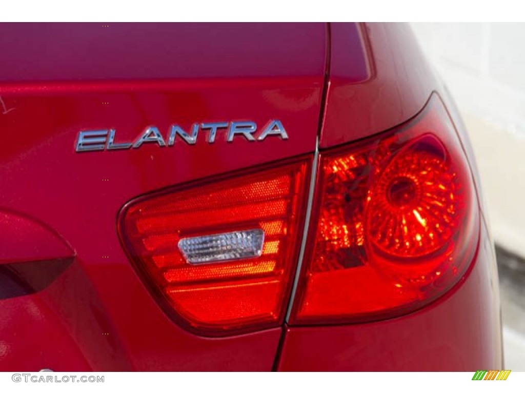 2009 Elantra GLS Sedan - Apple Red Pearl / Beige photo #11