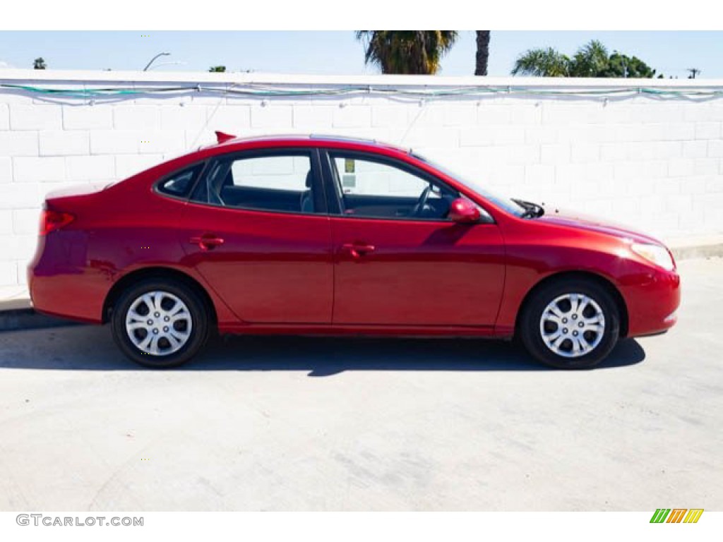 2009 Elantra GLS Sedan - Apple Red Pearl / Beige photo #12