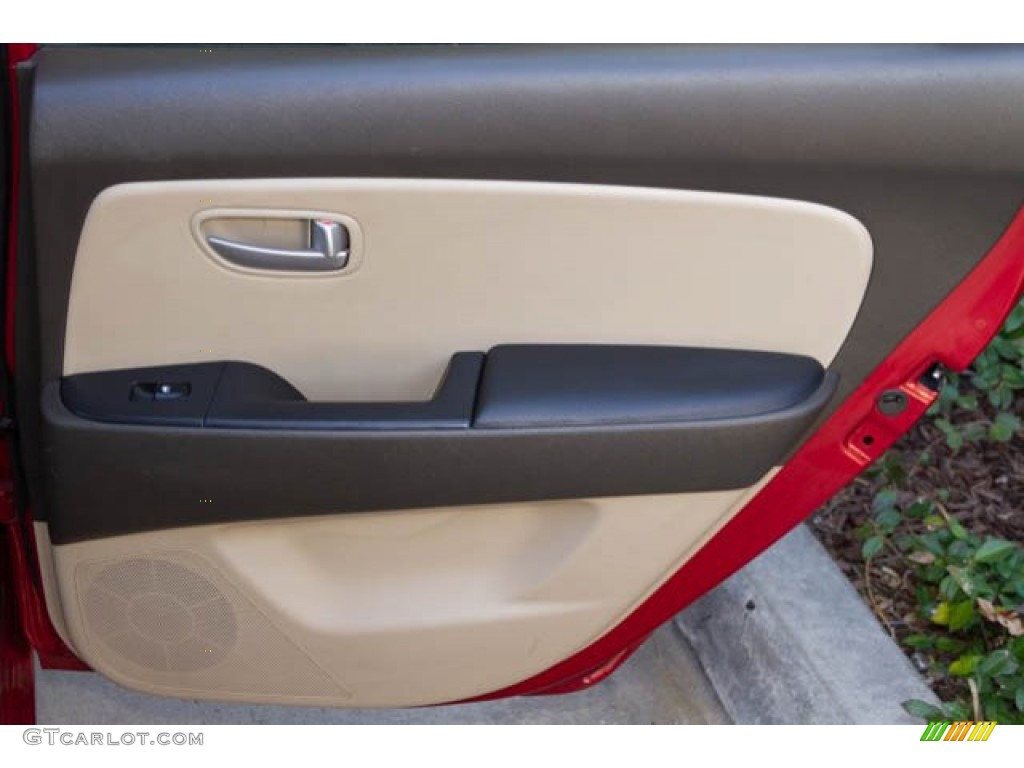 2009 Elantra GLS Sedan - Apple Red Pearl / Beige photo #28