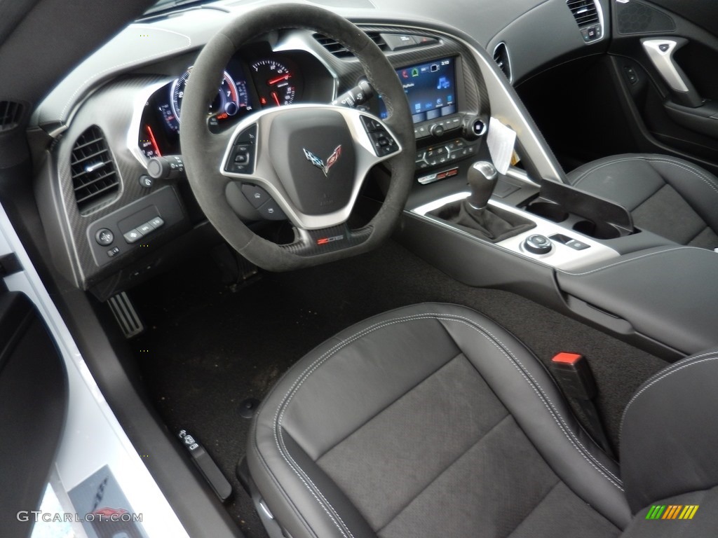 Black Interior 2019 Chevrolet Corvette Z06 Coupe Photo #132378115
