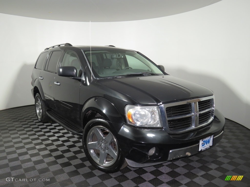 2008 Durango Limited 4x4 - Brilliant Black / Dark/Light Slate Gray photo #2