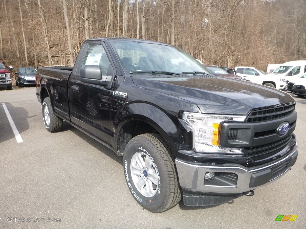 2019 F150 XL Regular Cab 4x4 - Agate Black / Earth Gray photo #6