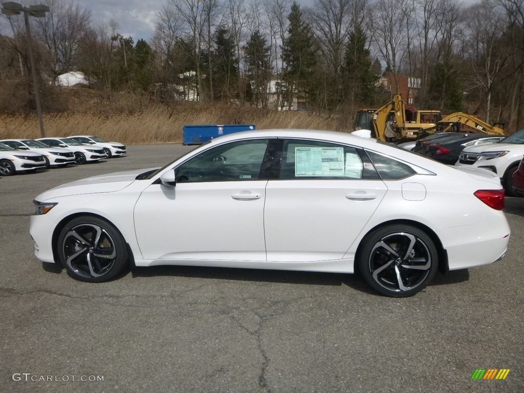 Platinum White Pearl 2019 Honda Accord Sport Sedan Exterior Photo #132387190