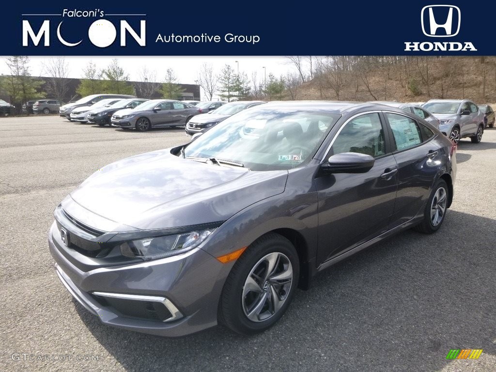 2019 Civic LX Sedan - Modern Steel Metallic / Gray photo #1