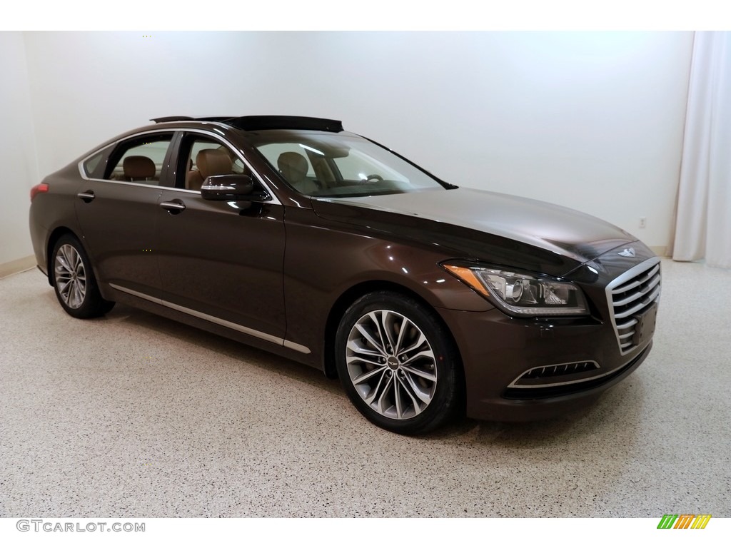 2015 Genesis 3.8 Sedan - Manhattan Brown / Beige photo #1