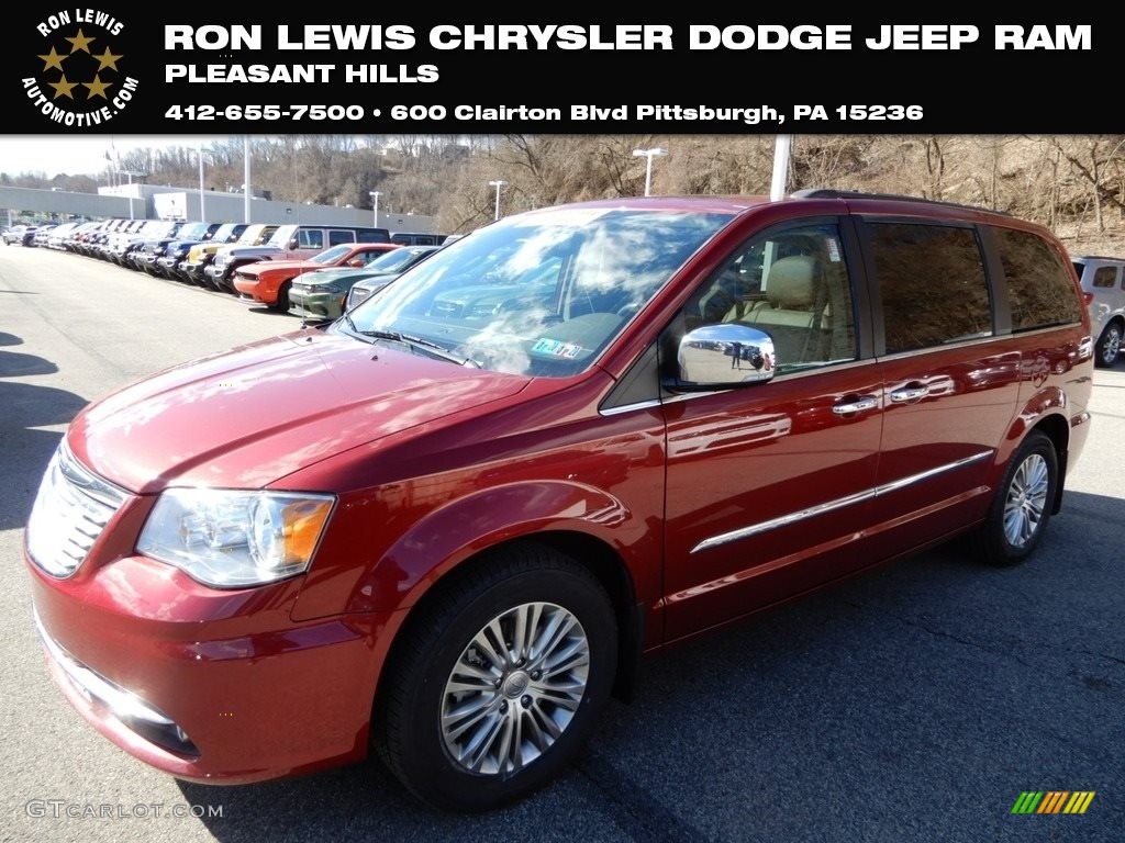 2015 Town & Country Touring-L - Deep Cherry Red Crystal Pearl / Dark Frost Beige/Medium Frost Beige photo #1