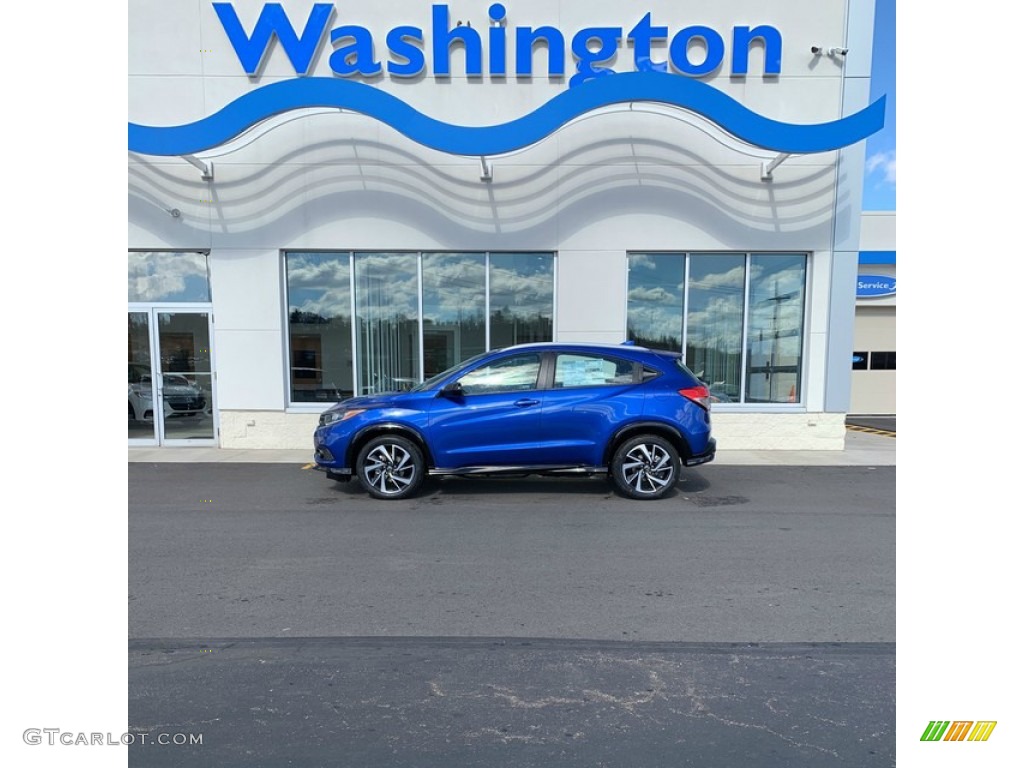 2019 HR-V Sport AWD - Aegean Blue Metallic / Black photo #1