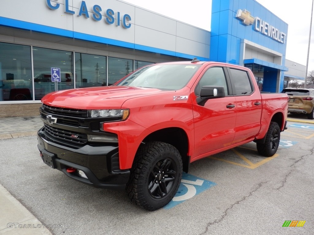 2019 Red Hot Chevrolet Silverado 1500 Lt Z71 Trail Boss Crew Cab 4wd