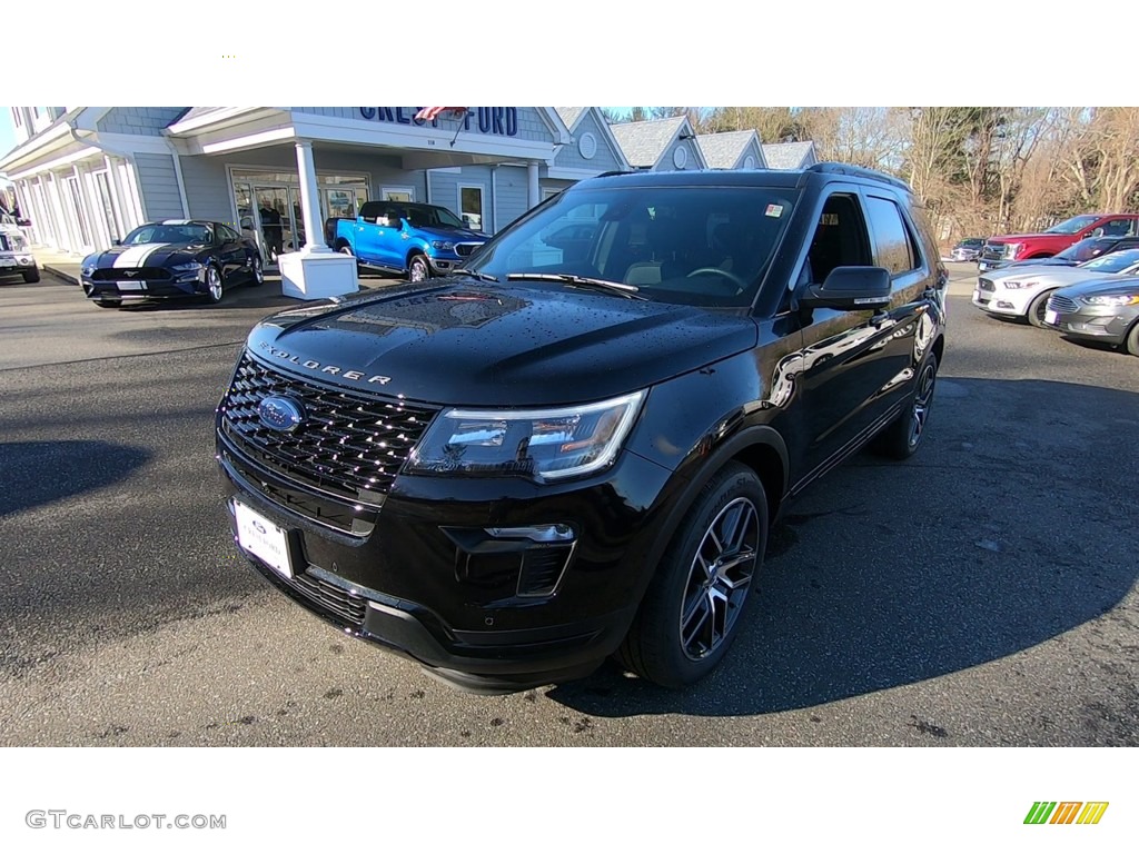 2019 Explorer Sport 4WD - Agate Black / Medium Black photo #3