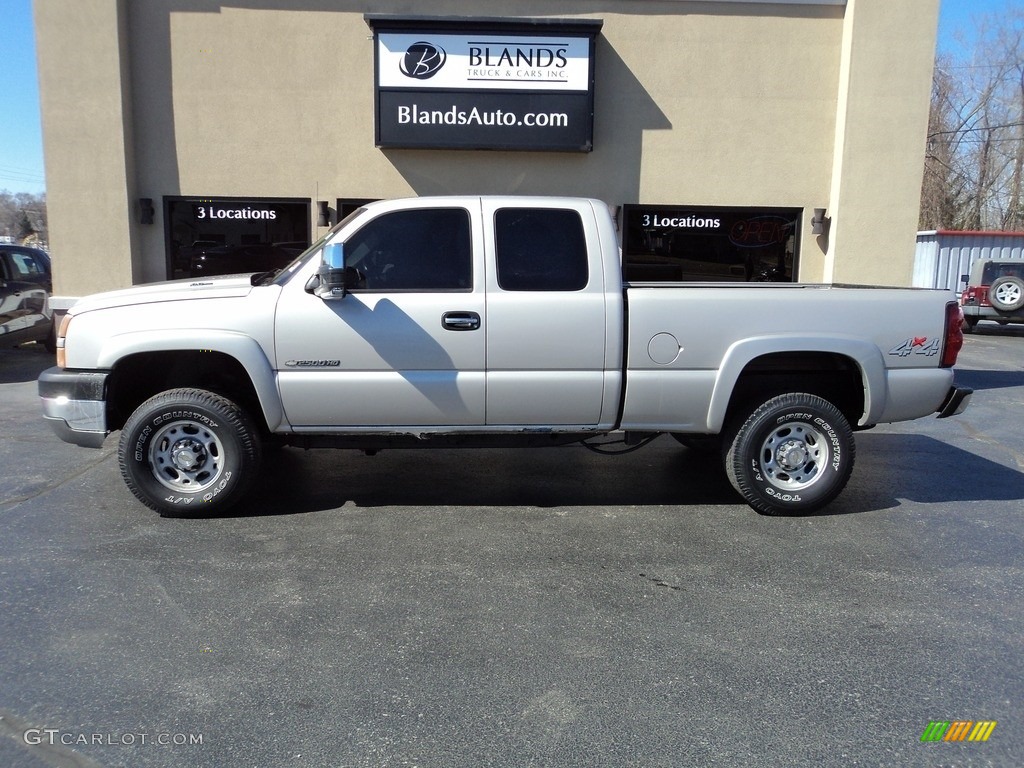 2005 Silverado 2500HD LS Extended Cab 4x4 - Silver Birch Metallic / Dark Charcoal photo #1
