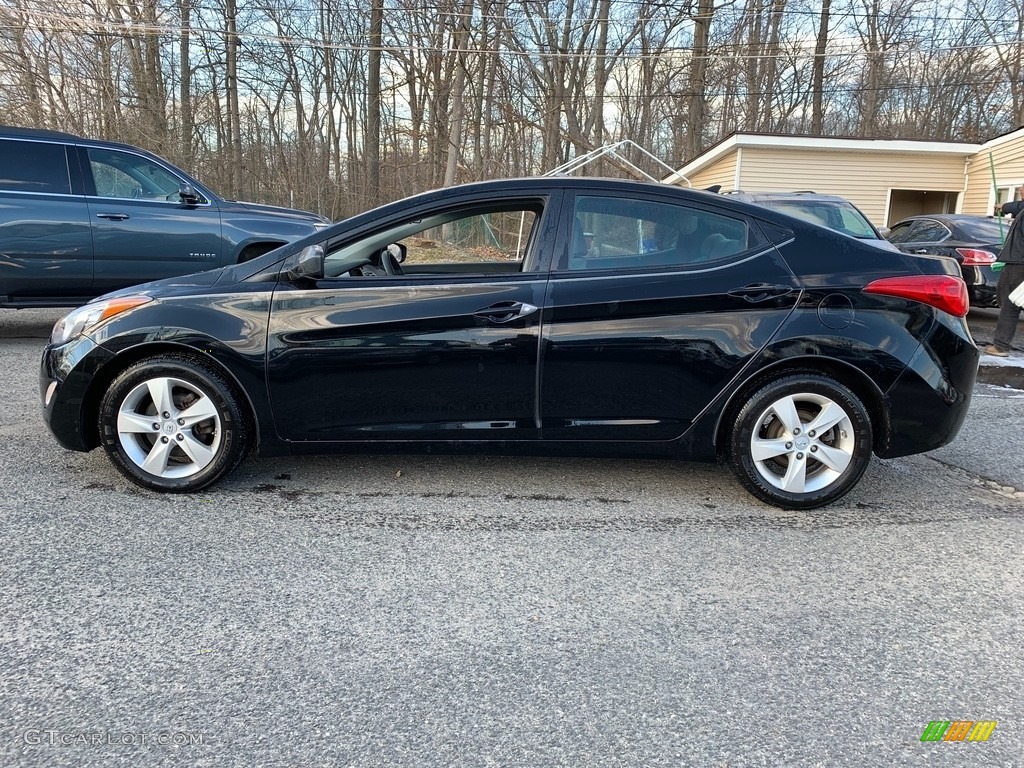 2012 Elantra GLS - Midnight Black / Gray photo #5