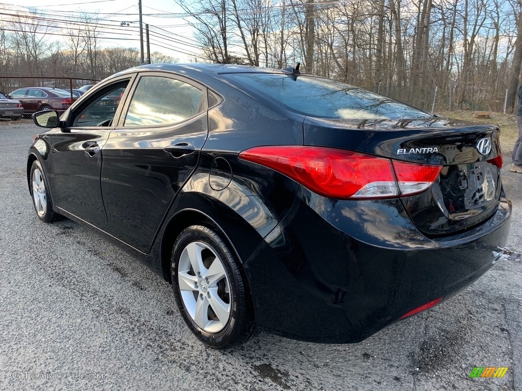 2012 Elantra GLS - Midnight Black / Gray photo #6