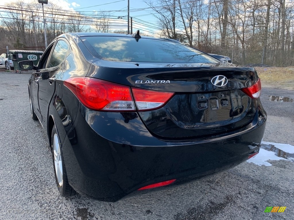 2012 Elantra GLS - Midnight Black / Gray photo #7