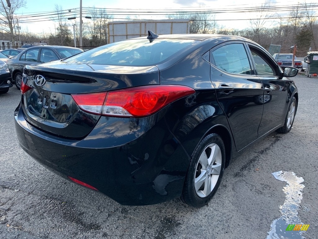 2012 Elantra GLS - Midnight Black / Gray photo #10