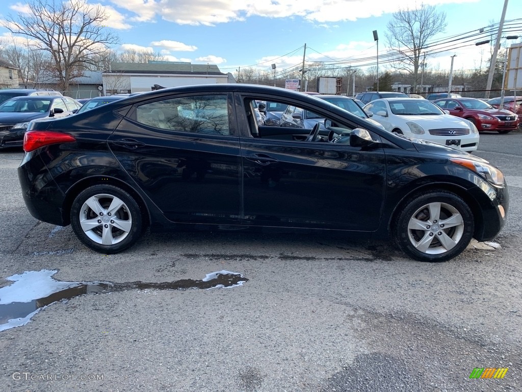 2012 Elantra GLS - Midnight Black / Gray photo #11