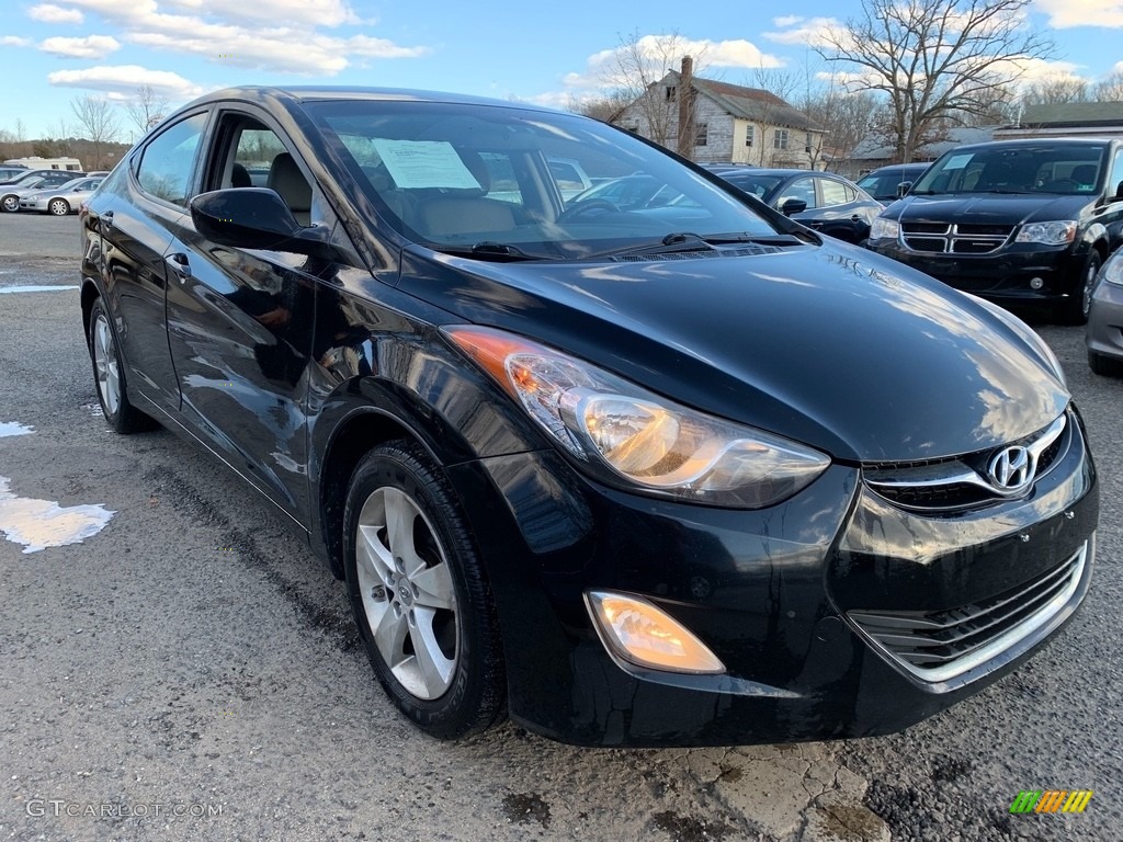 2012 Elantra GLS - Midnight Black / Gray photo #12