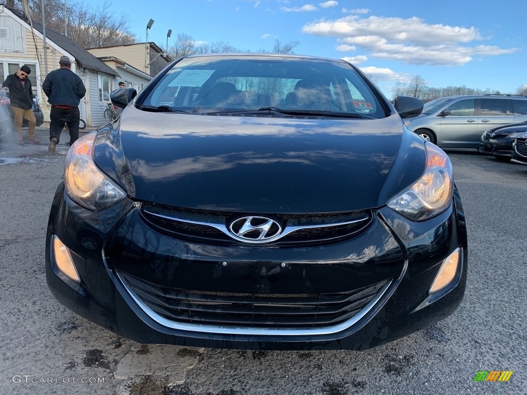 2012 Elantra GLS - Midnight Black / Gray photo #13