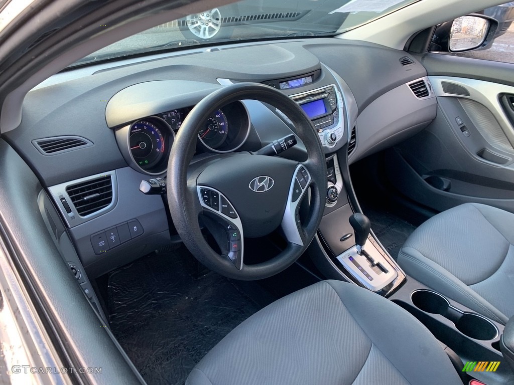 2012 Elantra GLS - Midnight Black / Gray photo #15