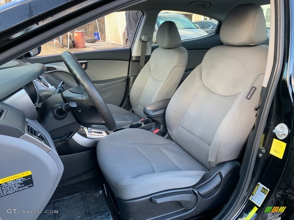 2012 Elantra GLS - Midnight Black / Gray photo #19