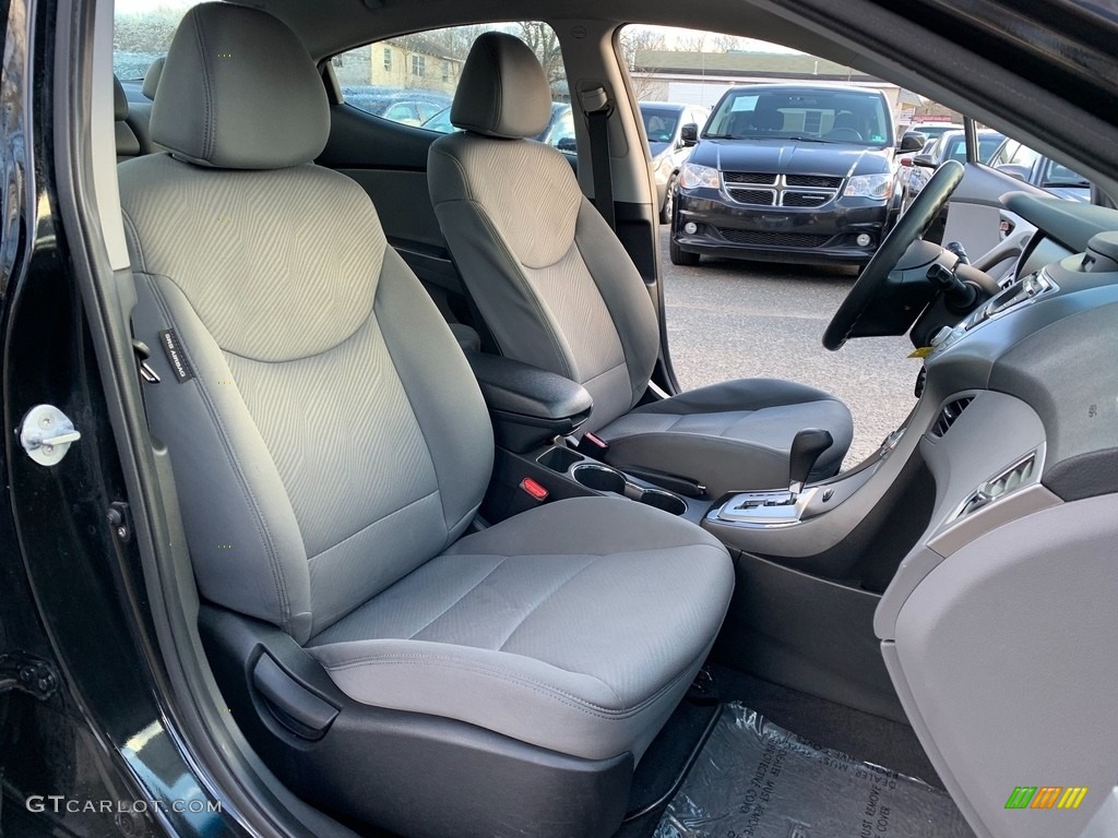 2012 Elantra GLS - Midnight Black / Gray photo #20
