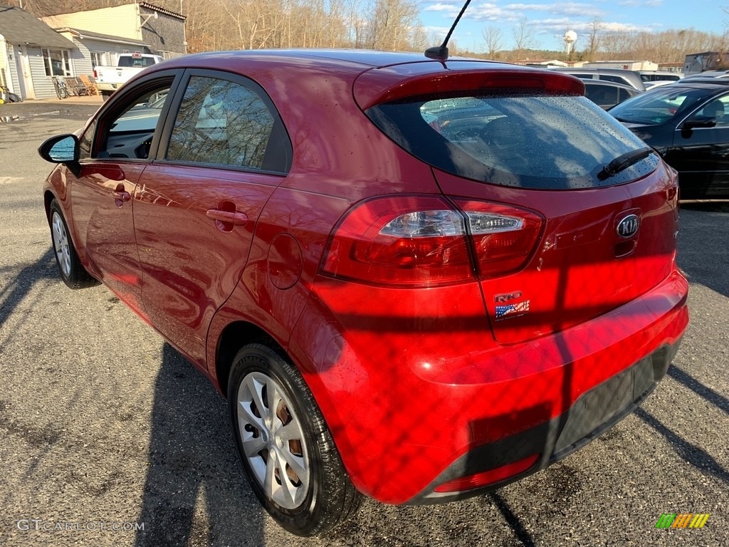 2013 Rio LX 5-Door - Signal Red / Black photo #5